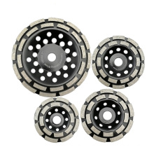125X22MM High Quality Diamond Grinding Cup Wheel Double Row Grinding Cup for Angle Grinder